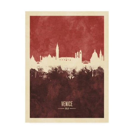 Michael Tompsett 'Venice Italy Skyline Red II' Canvas Art,18x24
